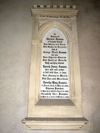 Samson memorial of the north wall of the nave